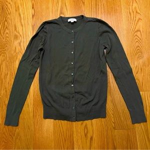 Loft green cardigan XS
